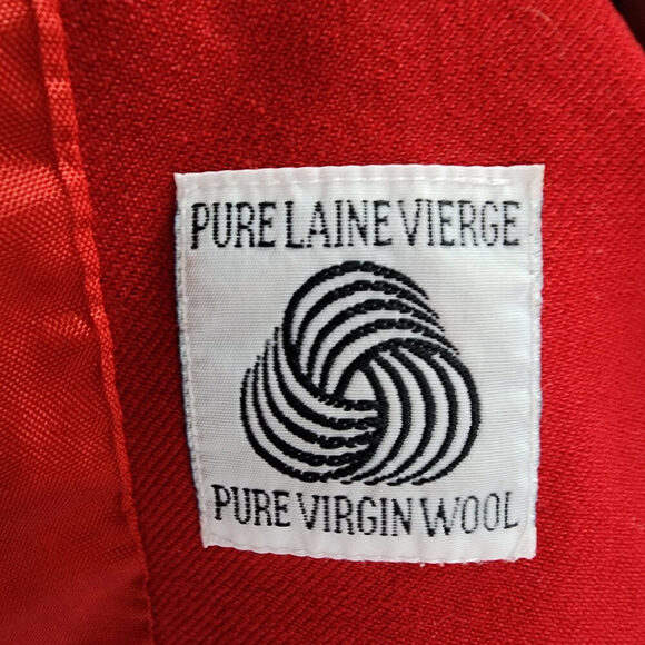 Vintage Mr. Max & Melanie Lyne Red Wool Blazer Size 12 - Picture 10 of 11